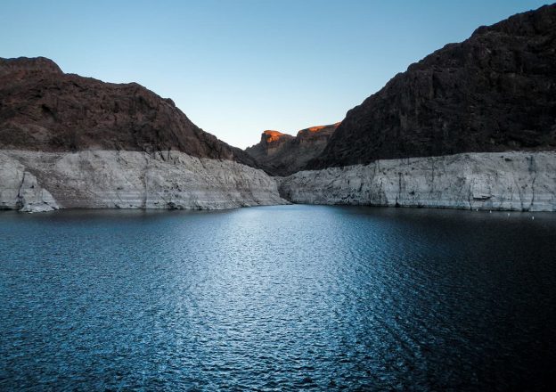 mountains in the water