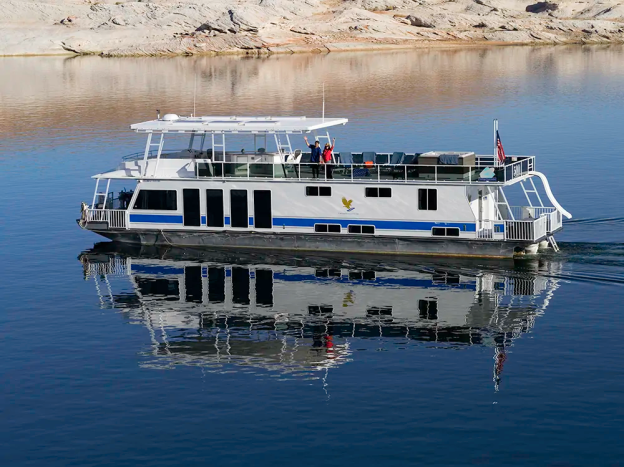 Houseboat in the water
