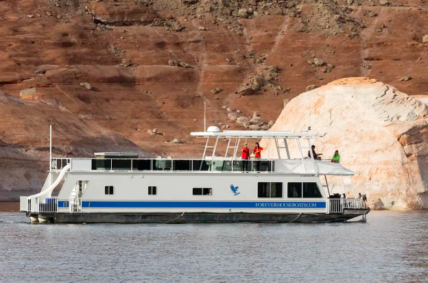 Houseboat in the water