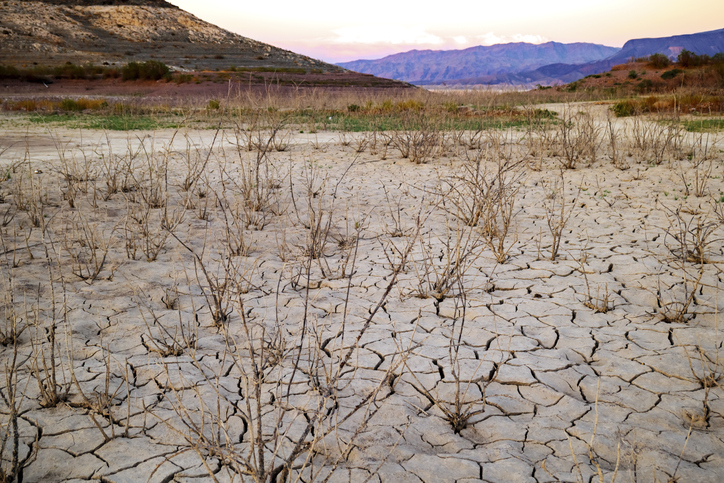 Drying Lake Mead National Recreation Area just east of Las Vegas